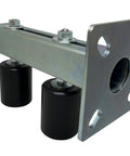 Adjustable Slide Gate Dual Guide Rollers For Sliding Gates 3 Inch Black Rear Post Bolted Bracket Mount Double UHMW Nylon Anti Tipping Upper Bracket Universal Fit Heavy Duty Steel Assembly For Reliable Track Support And Smooth Operation