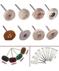 Premium Brown Felt Polishing Wheels For Jewelry And Watch Buffing With Rotary Tool Accessories, various sizes and materials.