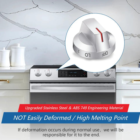 Replacement Knob Set For DG94 03500A Z DG94 03500V DG94 03500W 4 Pack Electric Stove Knob Replacement on modern range