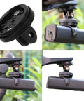 Mountain Bike Computer Mount For Road And Mountain Bikes Stem Top Cap Mount Holder For Garmin Tail Lamps, black nylon and aluminum