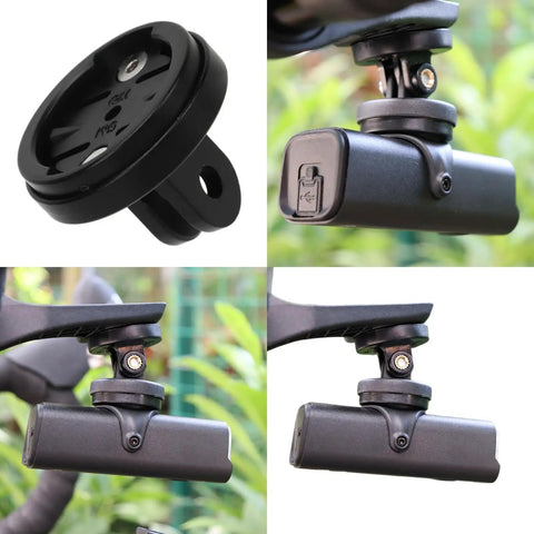 Mountain Bike Computer Mount For Road And Mountain Bikes Stem Top Cap Mount Holder For Garmin Tail Lamps, black nylon and aluminum