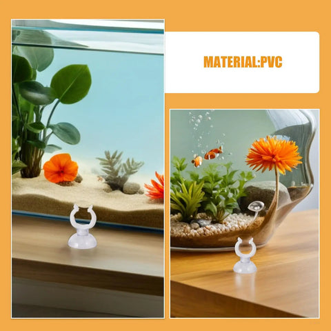 Ditch The Hassle And Get These 50pcs White Aquarium Air Hose Clamps With Rock Solid Suction Cups for securing hoses in fish tanks.