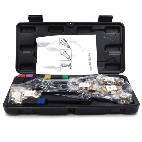 Skull Pivot Thrust Rivet Nut Tool Kit with 6 Metric And Sae Mandrels Plus 60 Pcs Threaded Inserts in black case