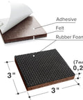 Non Slip Furniture Pads 12 Pack 3 Inch Self Adhesive Rubber Feet Grippers Keeps Sofas And Chairs In Place Protects Floors From Scratches Prevents Sliding On Hardwood Tile And Carpet Heavy Duty Anti Skid Pads For Home