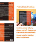 Safety instructions for Heavy Duty Chainsaw Sharpener Grinding Wheel with Premium Chrome Oxide Abrasive 5 3/4 inch diameter.