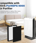 Replacement Filter Set For 9000 Air Purifier Includes 3 Filters And 6 Activated Carbon Filters To Help You Breathe Easy with purifier