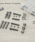 Grab And Go All In One Stainless Steel Hex Head Bolt Nut Washer Set With SAE And Metric Fasteners on table and open case