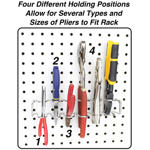 Two Pack Pegboard Screwdriver And Pliers Holder, Super Handy Universal Pegboard Hooks Rack, holding pliers on pegboard