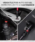 14 Piece Impact Socket Adapter Kit With Quick Release Extensions, Magnetic Drill Bit Extensions, And Swivel Joints installed