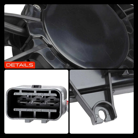Close-up of Heavy Duty Engine Radiator Cooling Fan Assembly With Embedded Control Module components for Hyundai Ioniq Plus Kia Niro.