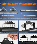 17 Inch 2 In 1 LED Traffic Advisor Warning Light Bar Red And White For Police Cars First Responders And Construction Vehicles, installation instructions