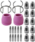 24 Piece Plasma Cutter Consumables Kit Compatible With CUT55, CUT55PRO, CUT60, LGK-60, SG-55 And WSD-60 Torches.040 Electrodes, Tips.