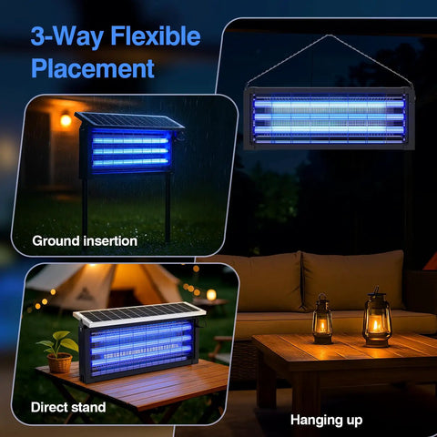 Beast Mode 30W Outdoor Bug Zapper With 3500V Shock Waterproof And Rechargeable Mosquito Killer Portable Fly Trap for yard