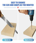 Heavy Duty Vermiculite Wood Stove Fire Bricks 9x4.5x1.25 Inches Replacement Pack of 12 being cut and drilled