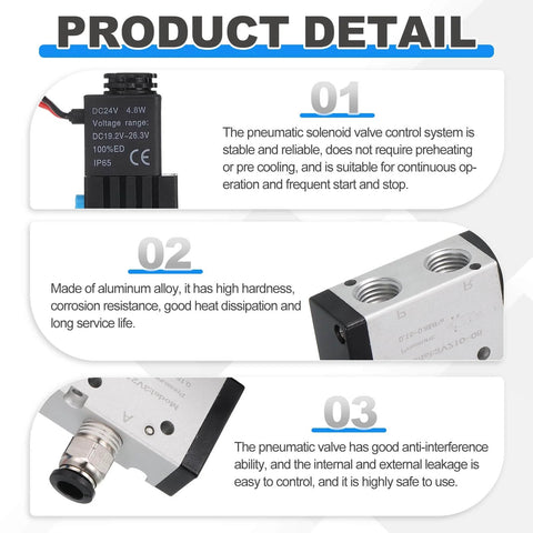 One Eighth Inch Pneumatic Valve 12V DC 3 Way 2 Position Electric Air Solenoid Valve details and benefits
