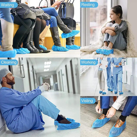 Disposable Shoe Covers 1000 Count 500 Pairs Waterproof Durable Boot Covers For Real Estate Travel Construction Workplace