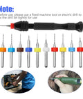 Kickass Micro Drill Kit With Sleek Pin Vise And Compact Bench Vise For Tough Wood Carving and Sweet Jewelry Crafting Using Heavy Duty Aluminum Tools, featuring assorted drill bits.