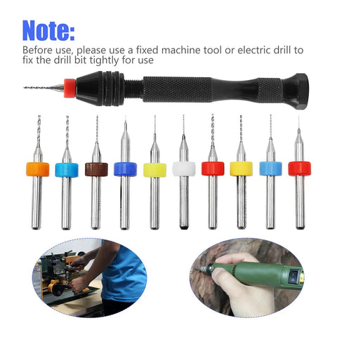 Kickass Micro Drill Kit With Sleek Pin Vise And Compact Bench Vise For Tough Wood Carving and Sweet Jewelry Crafting Using Heavy Duty Aluminum Tools, featuring assorted drill bits.