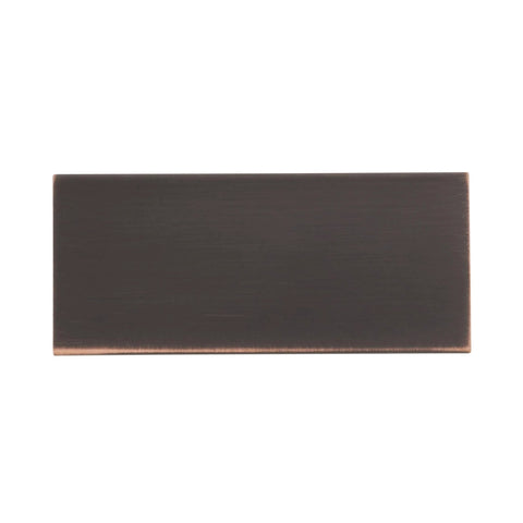 Oil Rubbed Bronze Edge Pull Cabinet Handle With Three Inch Center To Center Mounting And Overall Length Of Three And Three Quarters Inches Contemporary Minimalist Flat Panel Kitchen Drawer Pull 1 Pack front view