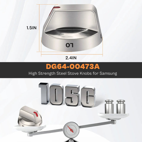 Stove Knob Replacement Kit 5 Pack For Gas Range Oven Cooktop Controls Easy Grip Durable Replacement Knobs For NX58H5600SS NX58F5700WS