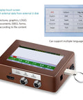 Industrial Inkjet Printer With 25.4mm Nozzle And Touch Screen For Date Codeing Barcode Text Image Printing Adjustable Angles Online Coding Machine For Production Line Label Application, showing HD touch screen with multiple language support.