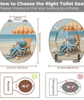Image showing how to choose the right Toilet Seat Round Resin for Bathroom with size measurements.