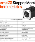 3-Pack Nema 23 Stepper Motors 1.8 Degree 2-Phase High Torque 2Nm Bipolar specifications table with motor image.