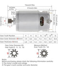 RS550 DC Electric Motor Delivering Sweet Torque And Slick Low Noise Operation Rock Solid Dust Resistant Housing With Standard Mounting For Hassle Free Continuous Power Across Multiple Voltages dimensions and gear specifications