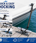 Two Pack Bungee Dock Lines For Ankona Native SUV 17 Boat Mooring Snubber Elastic Shock Absorbing Docking Rope shown in use