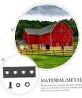 Black Sliding Barn Door Track Connector Kit Sturdy Metal Hardware For No Hassle Installation shown with red barn backdrop