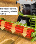 Totally Realistic RC Farm Tractor Toy For Kids With 2 4G Remote And 6 Channel Control Sounds Lights And Spray 1 24 Scale Farm Tractor showing harvesting wheels in action