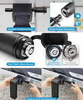 5 By 8 Inch Trailer Hitch Lock Pin With Keys Heavy Duty Locking Hitch Pin For Class III IV Tow RV Hitches Anti Theft And Anti Rattle Hardened Steel With Black Finish Rust Resistant Easy Install Locks Your Rig Down Tight close-up view