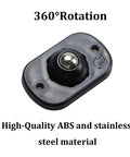 Slick Self Adhesive Mini Swivel Caster Wheels With Sweet 360 Degree Rotation For Nifty Storage Boxes And Smooth Gliding Small Furniture Plus No Sweat Diy Appliance Upgrades In Sleek Black, featuring black ABS with stainless steel ball.