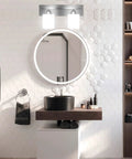 Three Light Bathroom Vanity Light Fixture With Brushed Nickel Finish And White Frosted Glass Includes Five Piece All In One Bath Set