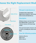 Five Pack Range Burner Control Knob Replacement Set For Cafe CGP350 Series Ovens dimensions and model compatibility details