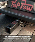 2 Inch Trailer Hitch Extender With Seven Inch Or Eight And A Half Inch Extension installed on vehicle bumper