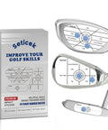 Golf Impact Tape Set 300 Pcs With Instant Blue Mark Feedback for clubs showing swing analysis stickers.