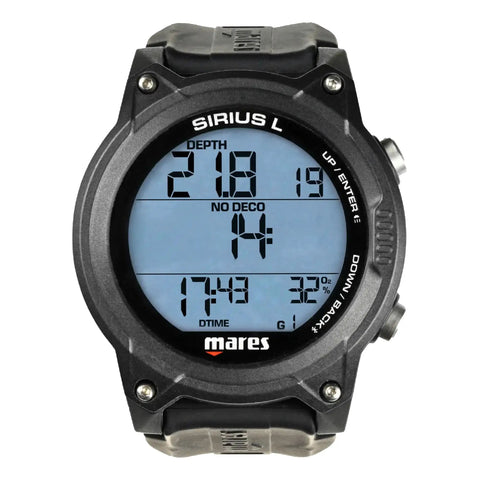 Sirius L Wrist Dive Computer Watch Style Lightweight High Performance Underwater Navigator For Recreational Divers Snorkeling And Scuba Enthusiasts Worldwide Your Go To Gear, front view