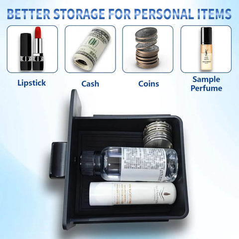 Center Console Organizer Tray For 2023 To 2026 Pilot And 2026 Passport with hidden drawer storing small items like coins and bottles.