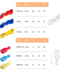 Easy Peasy T Tap Wire Connectors Kit for Quick Splice and Mid Span T Taps 120 Pc 22 10 AWG Spade Terminals chart.