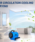 Beast Heavy Duty Industrial Air Mover Blower Fan One Third HP 1200 CFM for fast carpet and floor drying in modern bathroom setting