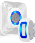 Wireless Door Chime And Driveway Alarm With Motion Sensor For Home And Business, 500 Foot Range, LED indicators, close-up image