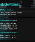 Vehicle fitment details for Drop In Beefy Electronic Power Steering Rack And Pinion Replacement for Lexus RX and Toyota Venza