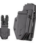 Kydex Sheath for MP600 Blunt Nose and Needle Nose Multitool, shown empty and with tool, highlighting secure retention feature.