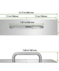 Stainless Steel Satin Finish Door Push Pull Handles Set For Interior Doors, 304 Grade, 100mm Wide By 400mm High, 1.2mm Thick