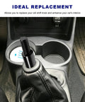 Upgrade Your Ride With 2 Inch Shifter Extension Lever Made From Durable Aluminum Alloy Fits M10x1.5 Threads shown in car gear shift.