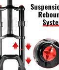 Dual Crown MTB Air Fork 27.5 29 Inch With 150mm Travel Rebound Adjust 32mm Stanchions suspension rebound system