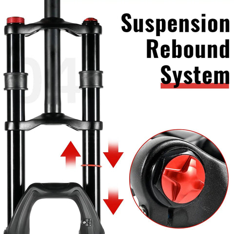 Dual Crown MTB Air Fork 27.5 29 Inch With 150mm Travel Rebound Adjust 32mm Stanchions suspension rebound system
