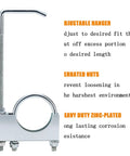 Heavy Duty 4 Pack Exhaust Clamp With Hanger Fits 3 Inch Exhaust Pipe Universal Rear Muffler Hanger close-up