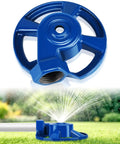 Heavy Duty Cast Iron Lawn Sprinkler For Yard And Garden Watering With American Threaded Joints Durable Weather Resistant Metal Sprinkler System Perfect For Irrigation And Lawn Care Blue Finish